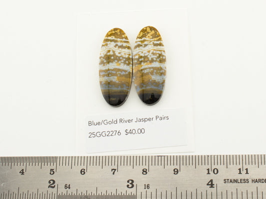 Blue/Gold River Jasper Pairs