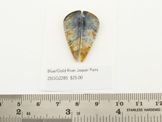 Blue/Gold River Jasper Pairs