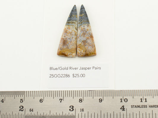 Blue/Gold River Jasper Pairs