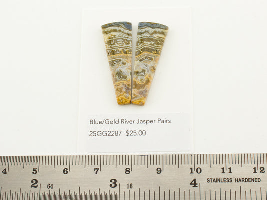Blue/Gold River Jasper Pairs