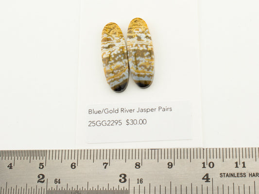 Blue/Gold River Jasper Pairs