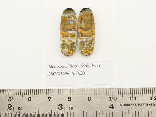 Blue/Gold River Jasper Pairs