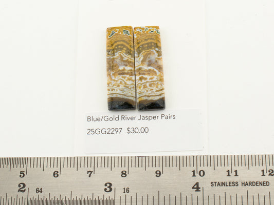 Blue/Gold River Jasper Pairs