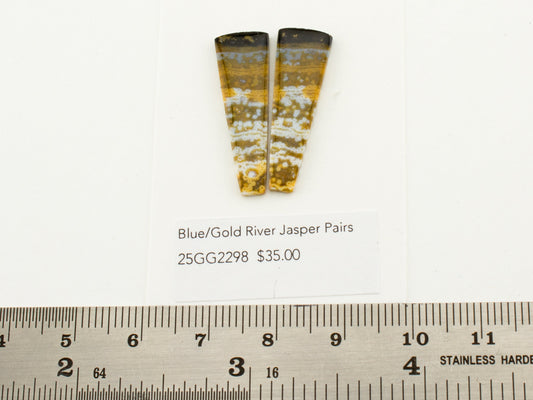 Blue/Gold River Jasper Pairs