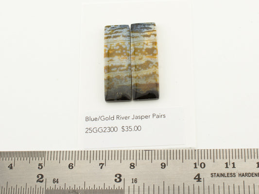 Blue/Gold River Jasper Pairs