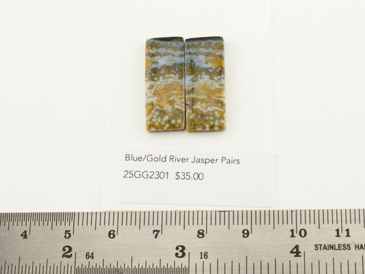 Blue/Gold River Jasper Pairs