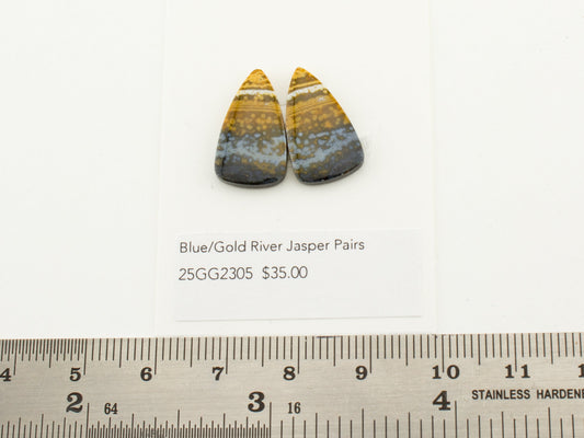 Blue/Gold River Jasper Pairs