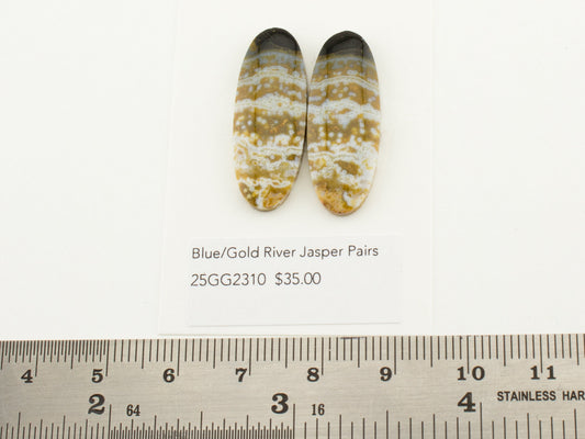 Blue/Gold River Jasper Pairs