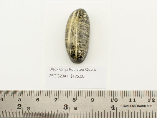 Black Onyx Rutilated Quartz