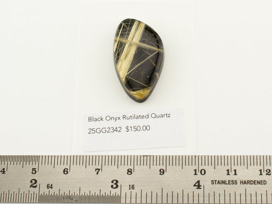 Black Onyx Rutilated Quartz
