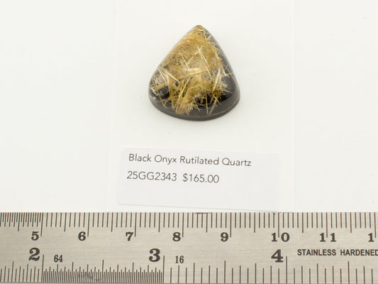 Black Onyx Rutilated Quartz