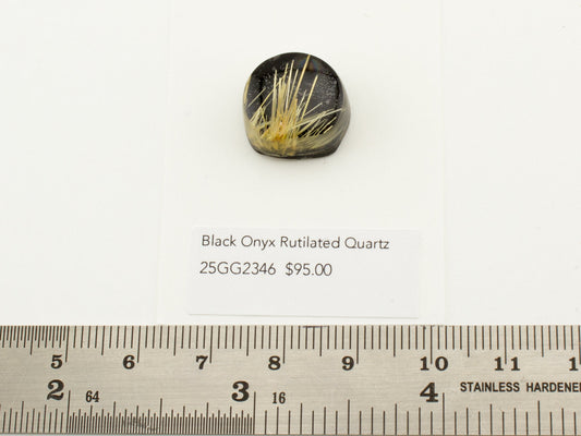 Black Onyx Rutilated Quartz