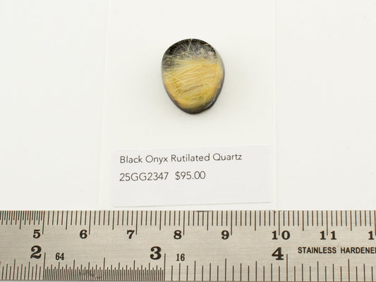 Black Onyx Rutilated Quartz