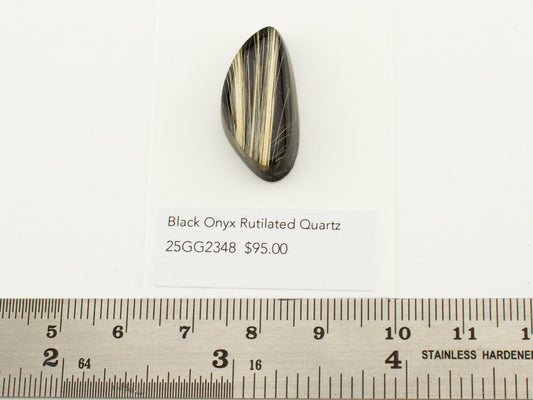 Black Onyx Rutilated Quartz