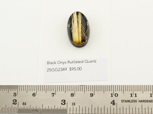 Black Onyx Rutilated Quartz
