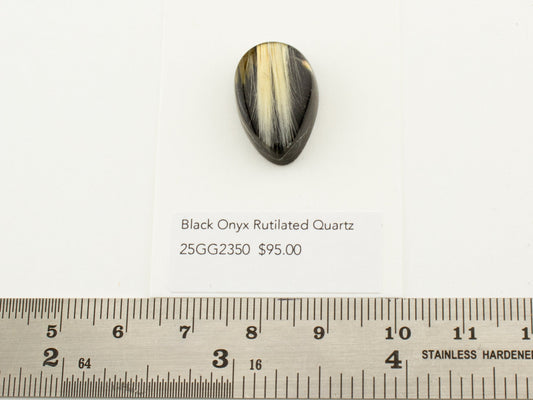 Black Onyx Rutilated Quartz