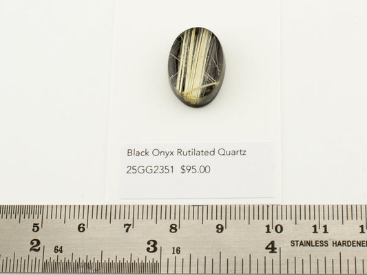 Black Onyx Rutilated Quartz