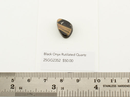 Black Onyx Rutilated Quartz