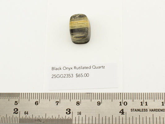 Black Onyx Rutilated Quartz