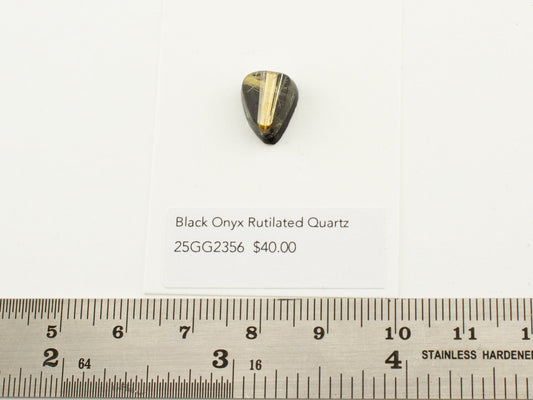 Black Onyx Rutilated Quartz
