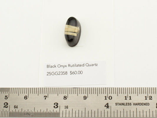 Black Onyx Rutilated Quartz