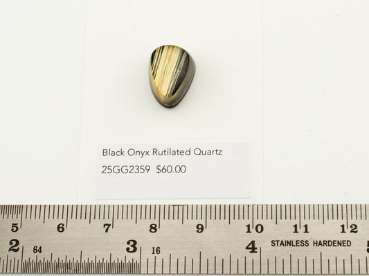 Black Onyx Rutilated Quartz