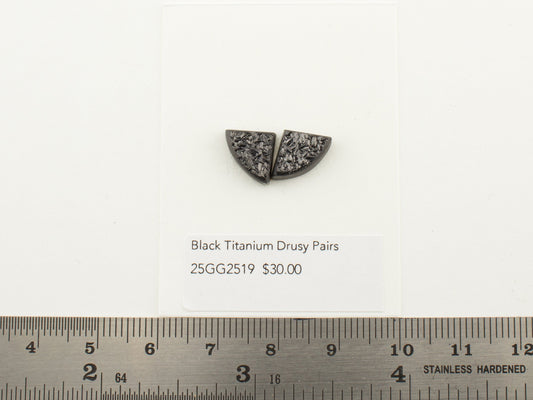 Black Titanium Drusy Pairs