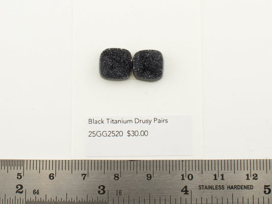 Black Titanium Drusy Pairs