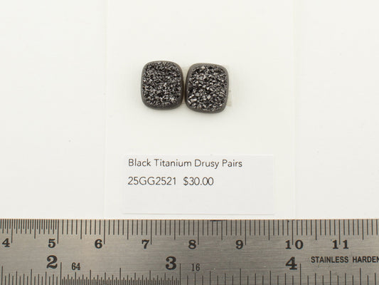 Black Titanium Drusy Pairs