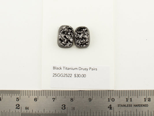Black Titanium Drusy Pairs