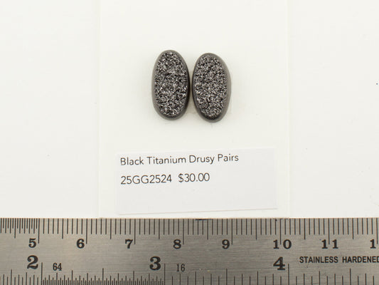 Black Titanium Drusy Pairs