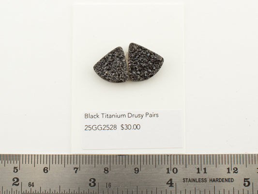 Black Titanium Drusy Pairs