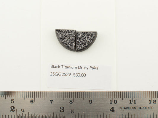 Black Titanium Drusy Pairs