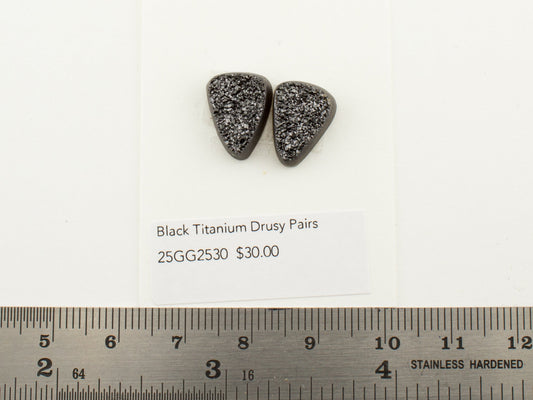 Black Titanium Drusy Pairs