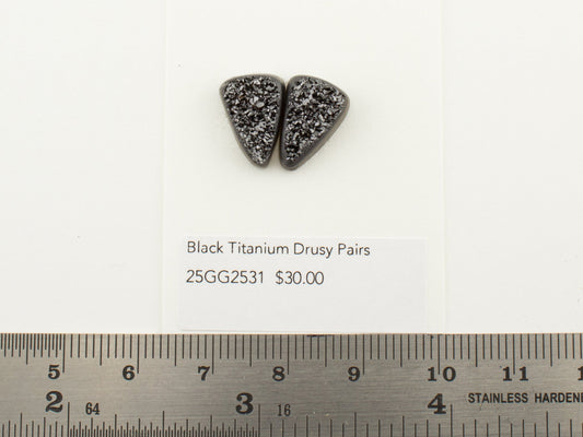 Black Titanium Drusy Pairs
