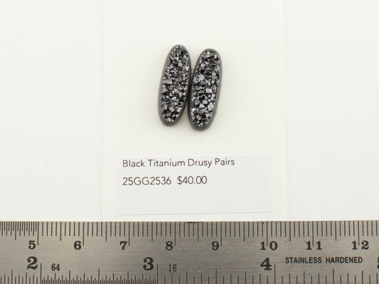 Black Titanium Drusy Pairs
