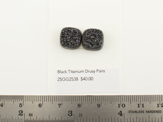 Black Titanium Drusy Pairs