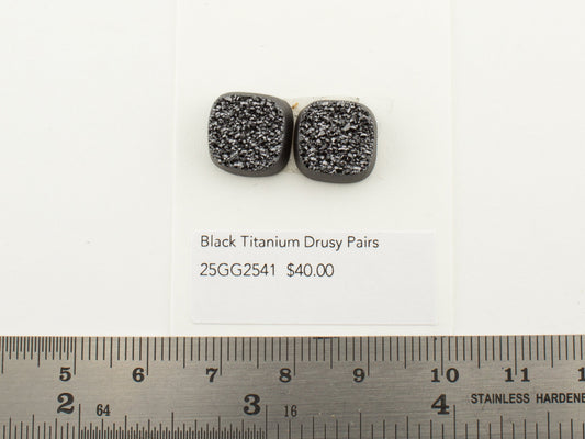 Black Titanium Drusy Pairs
