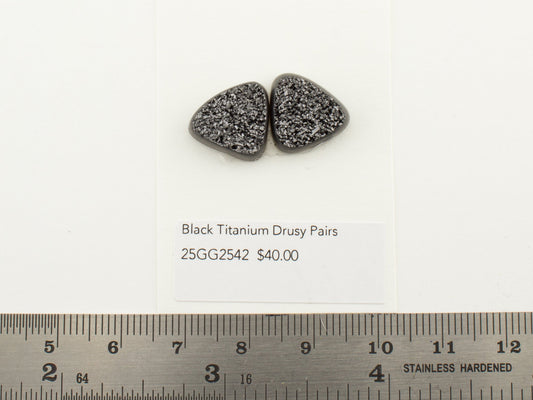 Black Titanium Drusy Pairs