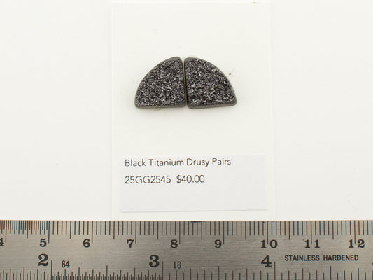 Black Titanium Drusy Pairs