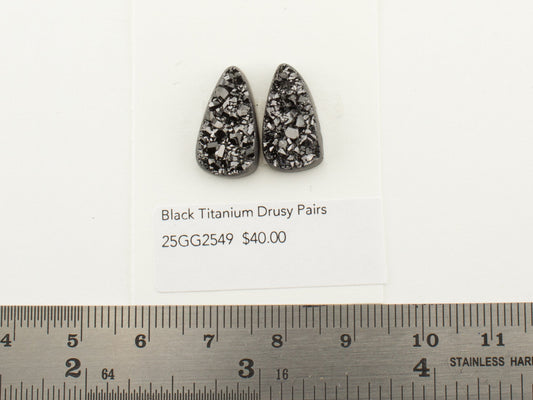 Black Titanium Drusy Pairs