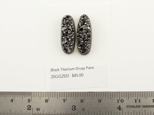 Black Titanium Drusy Pairs