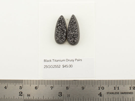 Black Titanium Drusy Pairs