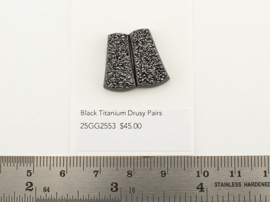 Black Titanium Drusy Pairs