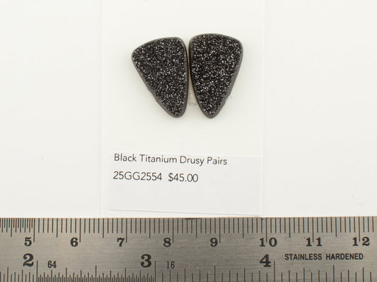 Black Titanium Drusy Pairs