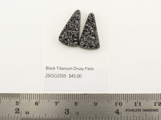 Black Titanium Drusy Pairs
