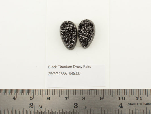 Black Titanium Drusy Pairs