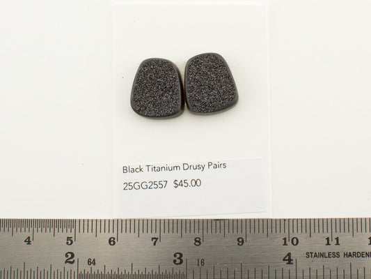 Black Titanium Drusy Pairs
