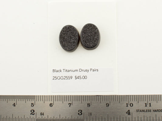 Black Titanium Drusy Pairs