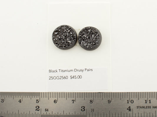 Black Titanium Drusy Pairs